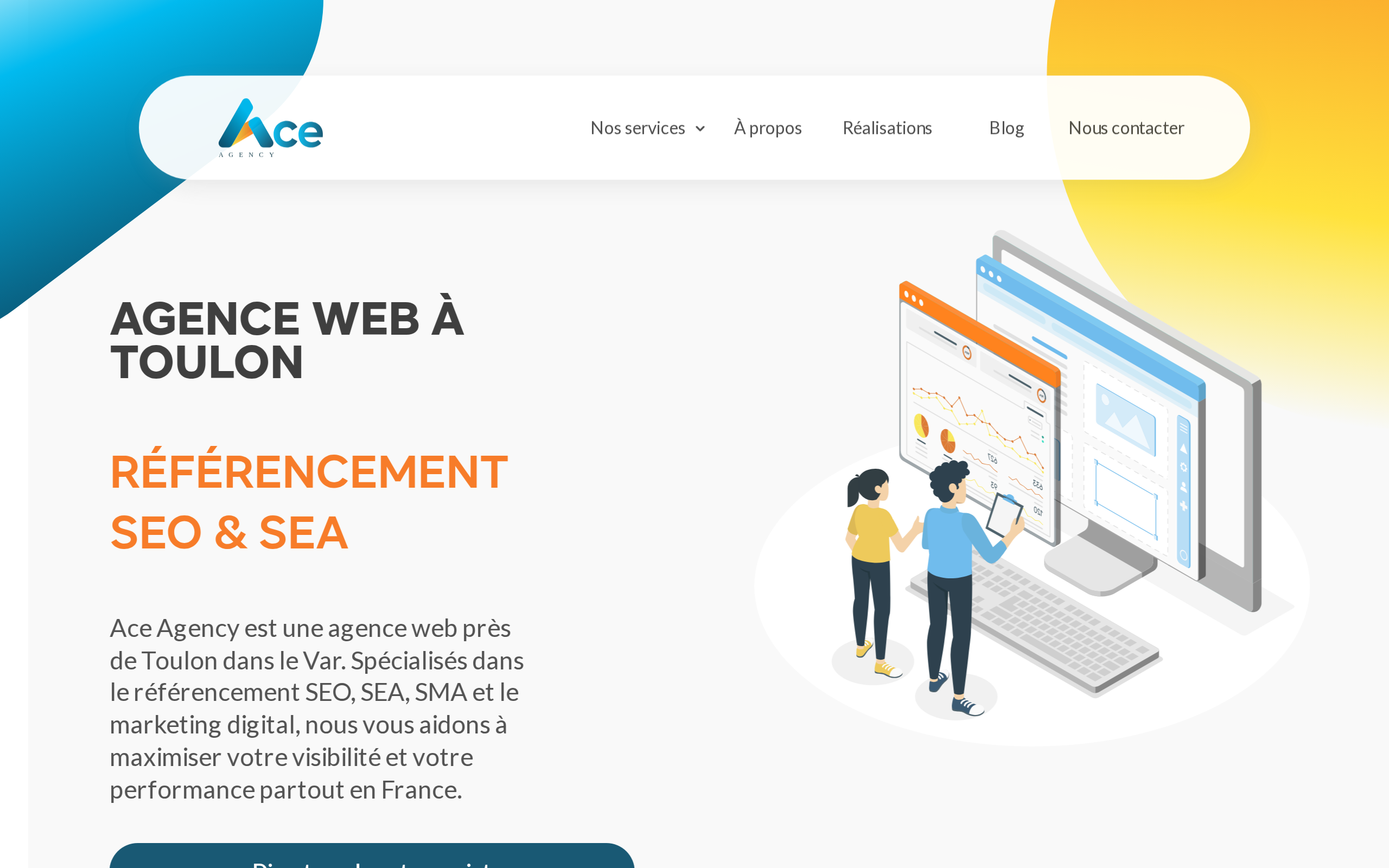 Aperçu du site Ace Agency