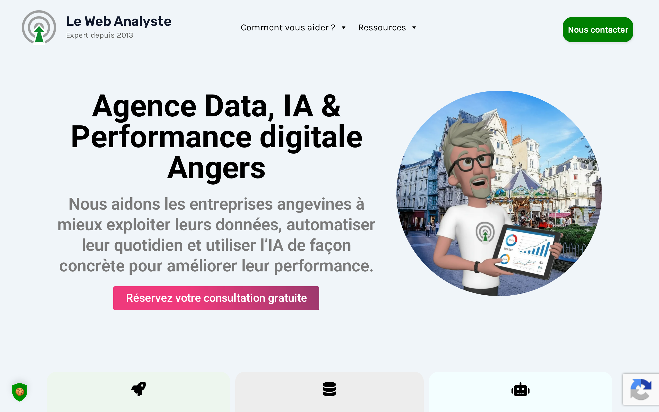 Aperçu du site Web Analyste