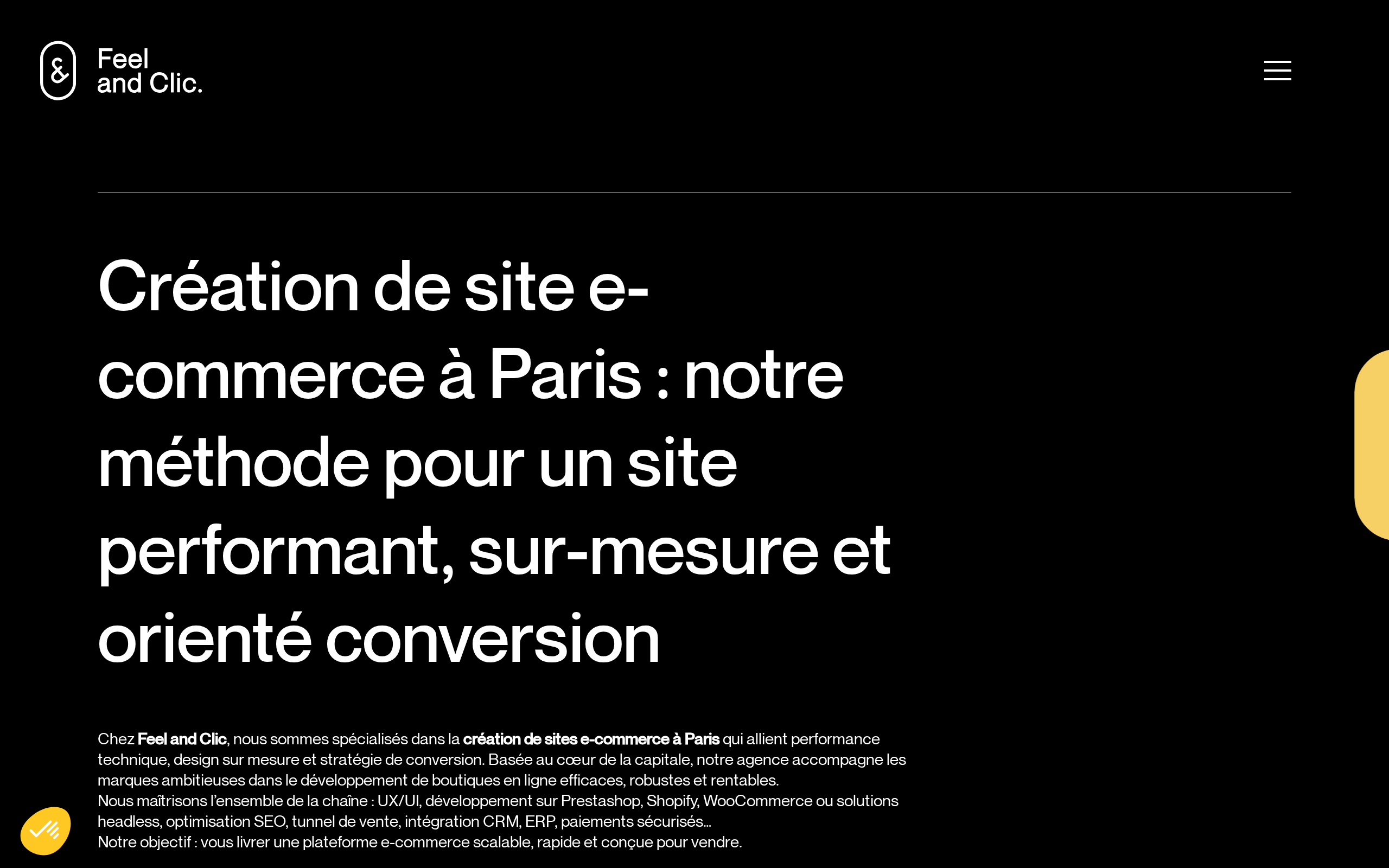 Aperçu du site Feel and Clic