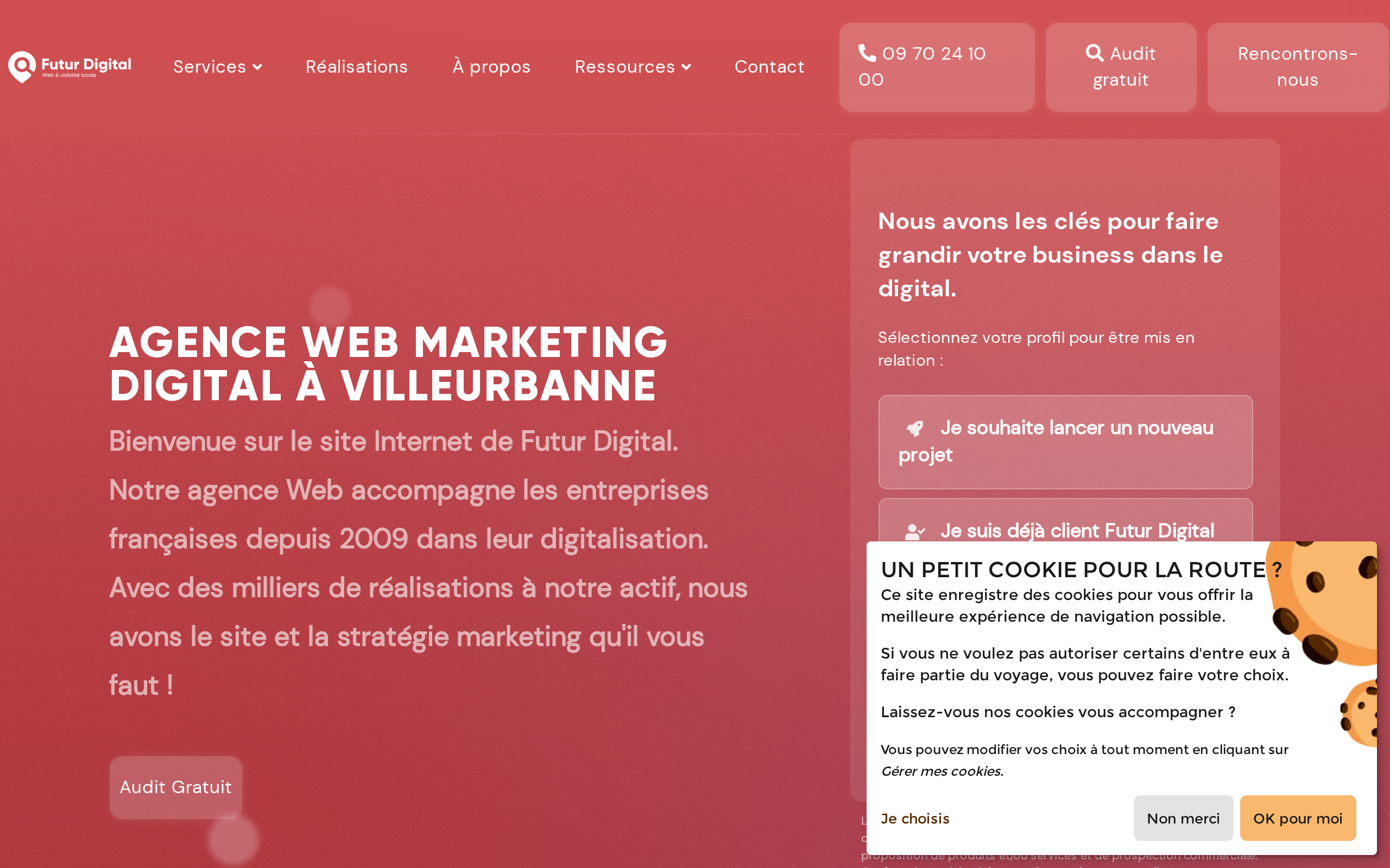 Aperçu du site Futur Digital