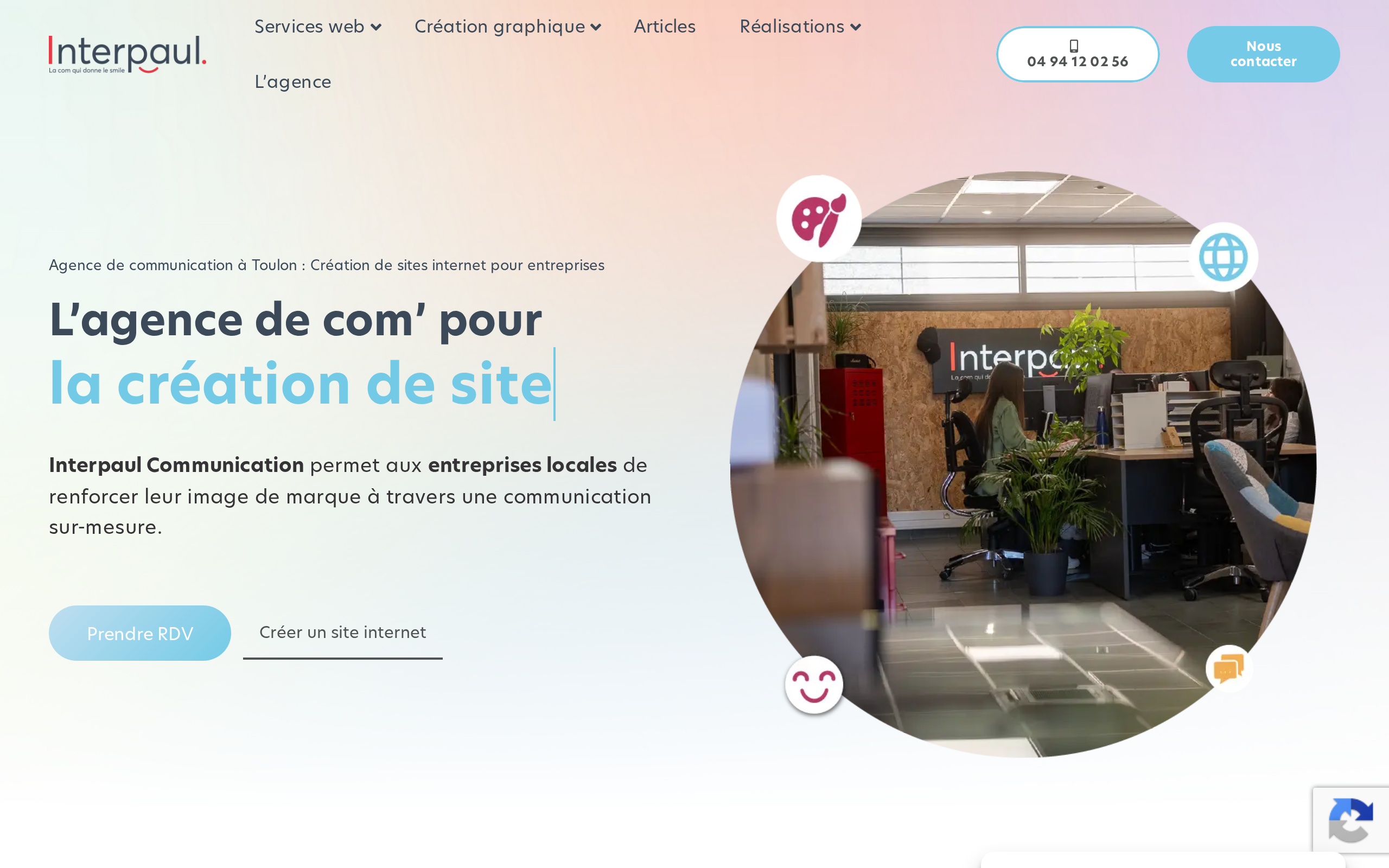 Aperçu du site Interpaul Communication