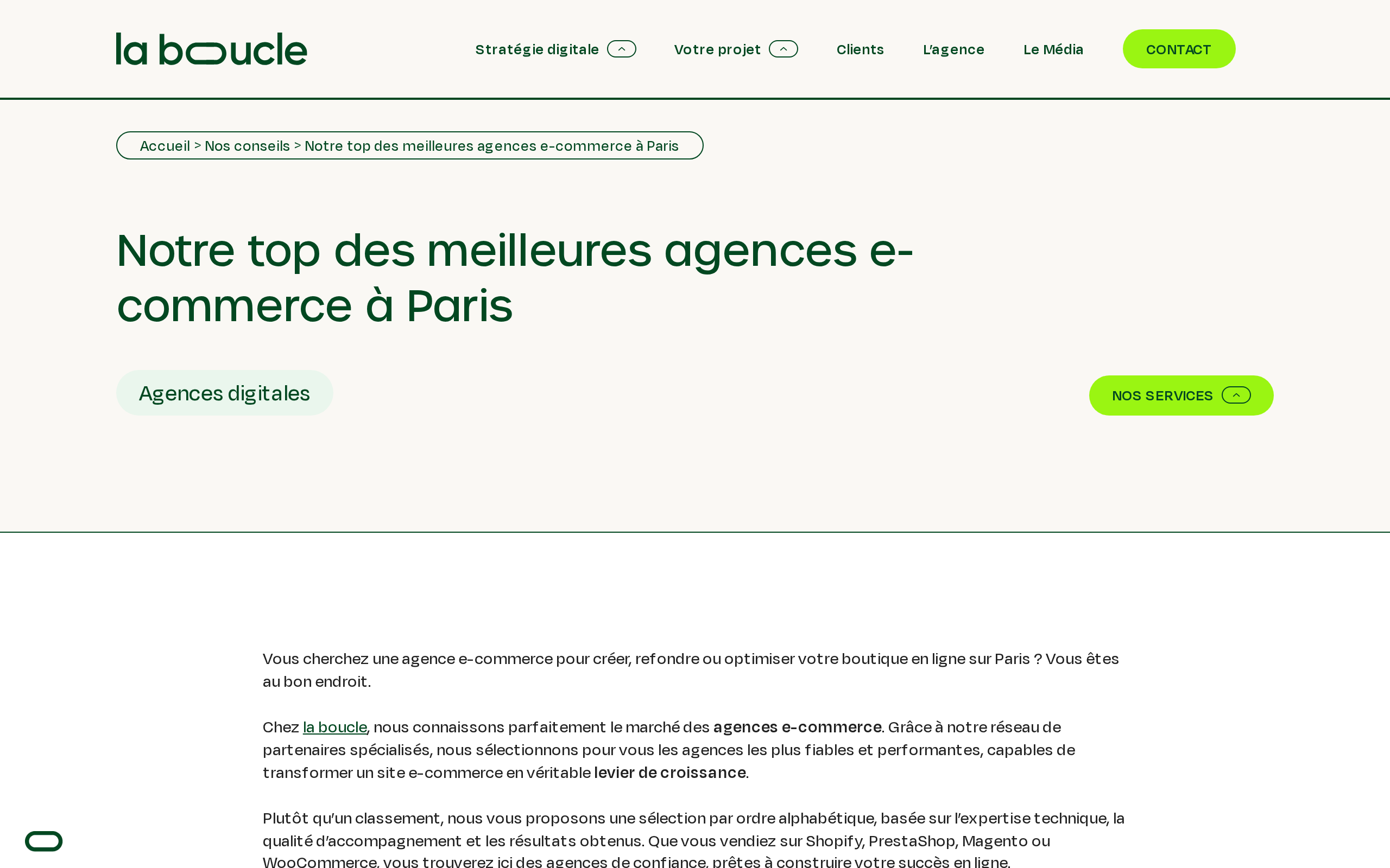 Aperçu du site la boucle