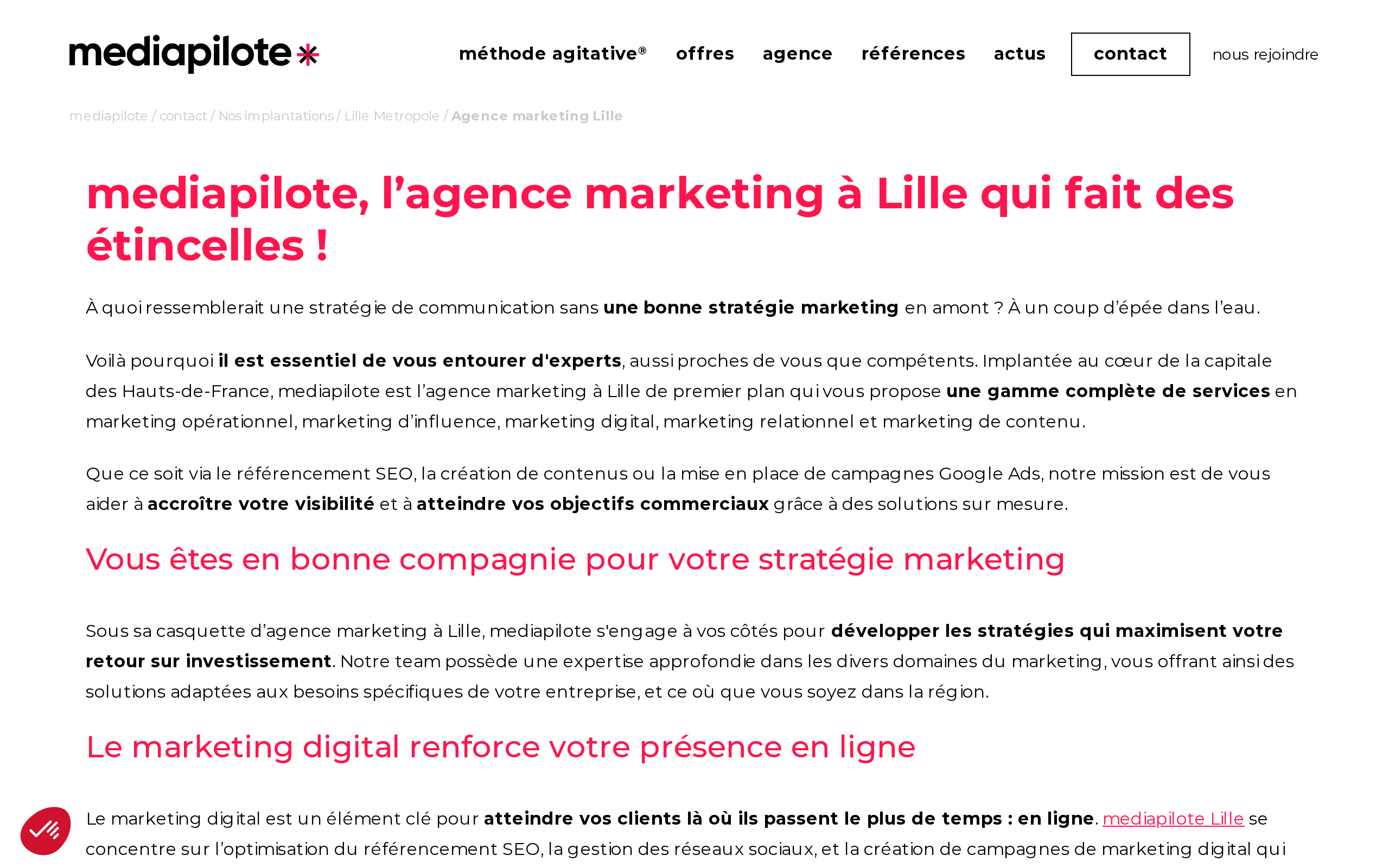 Aperçu du site mediapilote