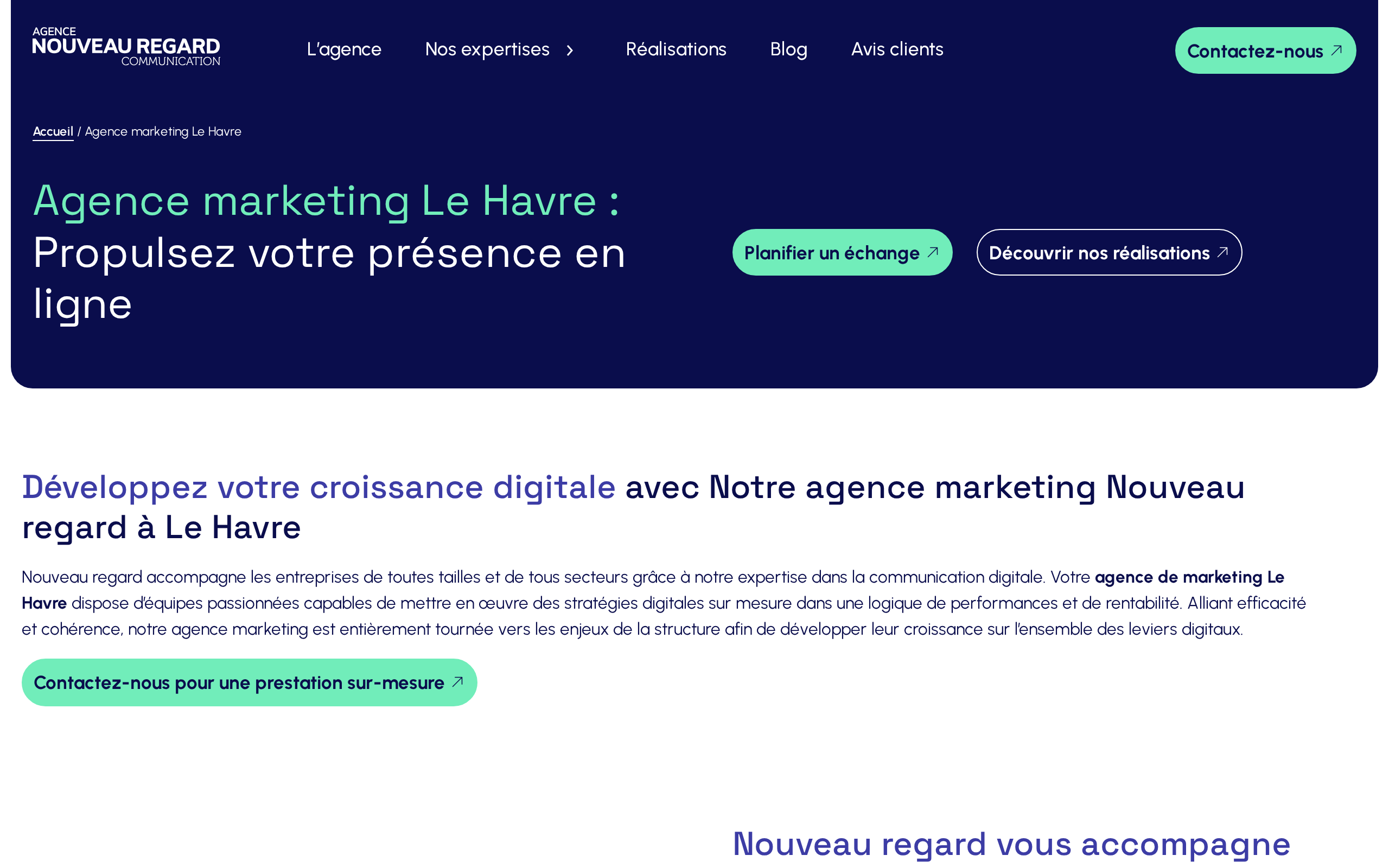 Aperçu du site Nouveau regard