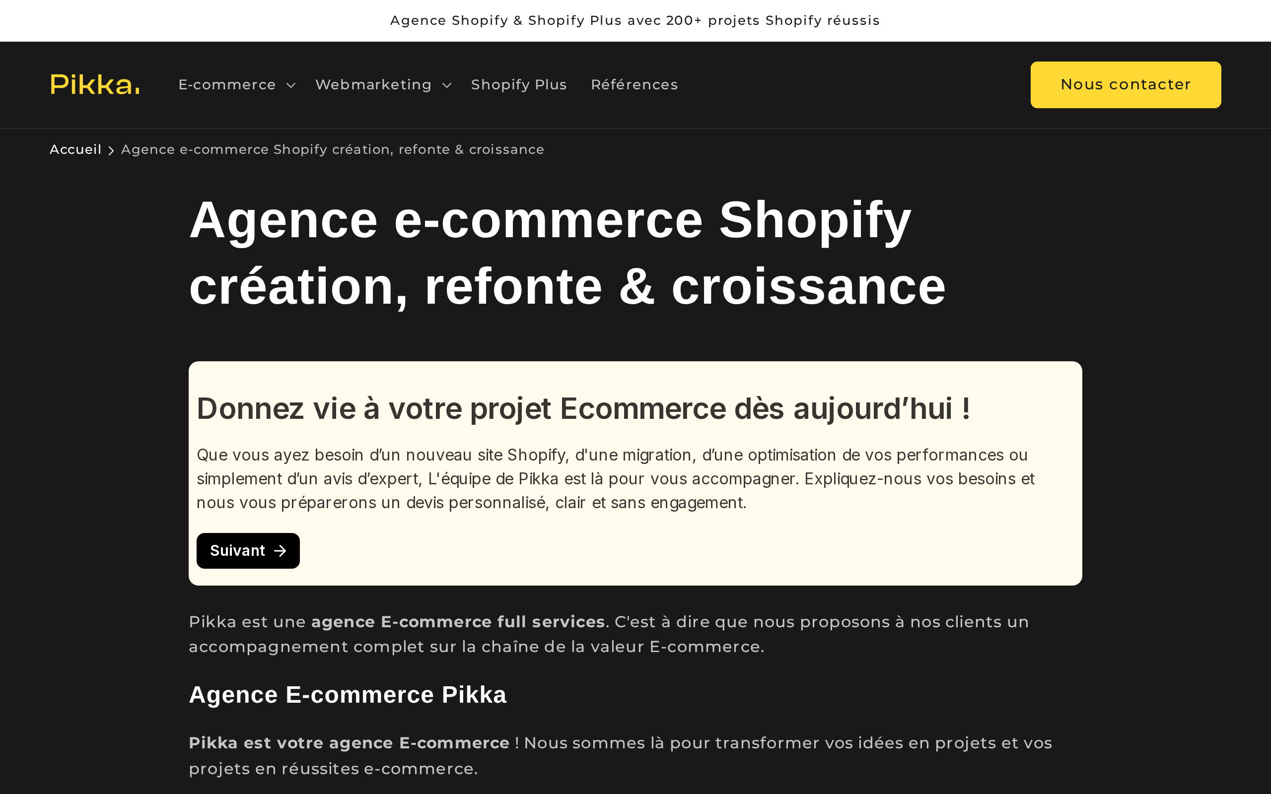 Aperçu du site Pikka